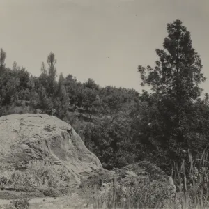 west side of Entrance boulder, old Island Trail, 1934