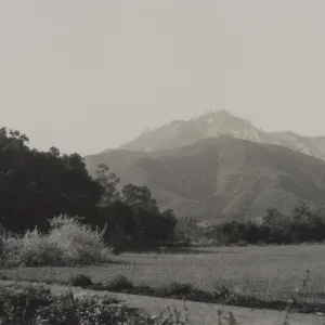 Meadow, Garden entrance and parking area, view of Arlington Peak