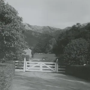 mountain view from the Library Courtyard