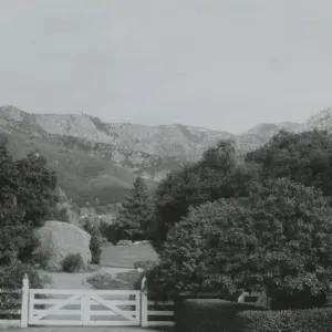 mountain view from Library Courtyard