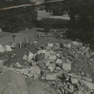 preparing for construction of the new courtyard, July, 1937