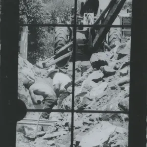 Leach line construction in the Library Courtyard