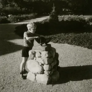 boy and Sundial