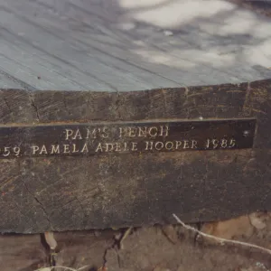 Pam's Bench, Pamela Adele Hooper Bench, 1985