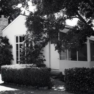 When the Blaksley Library was built in 1942, the architect's plans suggested future additions along each side. In 1959 a general office wing was added on the Arroyo side of the building. In 1961 an office for the Director was built on the canyon side to