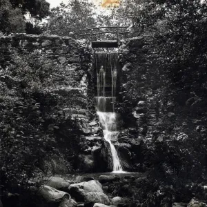The Old Mission Dam is one of the features of the Botanic Garden. It was built of native sandstone in 1807, under the direction of the Mission Fathers and served as a source of water to the Mission grounds. The structure is in its original condition excep