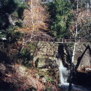 Waterfall at Mission Dam after rainstorm