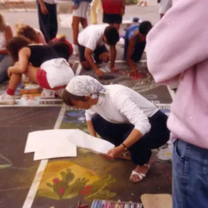 I Madonnari Street Painting Festival, Garden Square