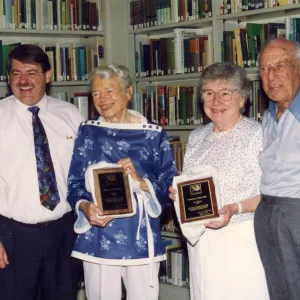Volunteers - Misc.: Ed Schneider, Ada Wood - 1991 Volunteer of Year, Sean Hobson - 1992 Volunteer of Year, Ted Sills, Board Member, Volunteer Award Luncheon, Garden Newsletter, Fall, 1992