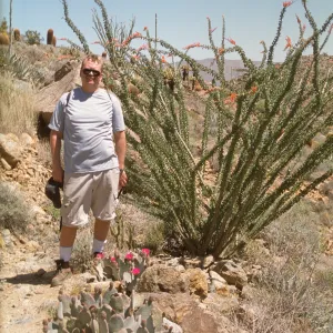 Tony with Ocotillo