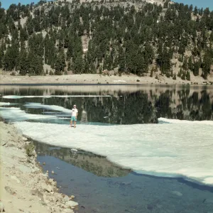 snow fed lake, Lassen Volcanic National Park