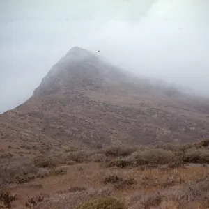 Fog drifting across highest peak, West Anacapa Island