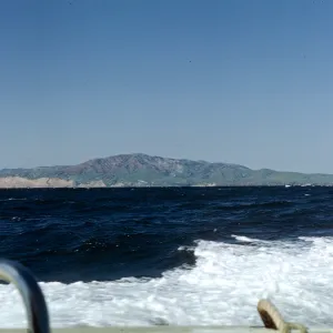 Santa Cruz Island viewed from boat