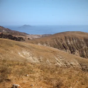 Above China Harbor on Santa Cruz Island Looking Toward Big Anacapa Island