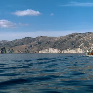 Valley Anchorage, Santa Cruz Island 1973, from boat