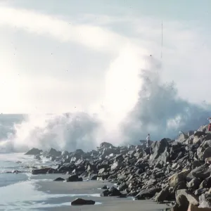 ocean surf at Morro Rock Beach