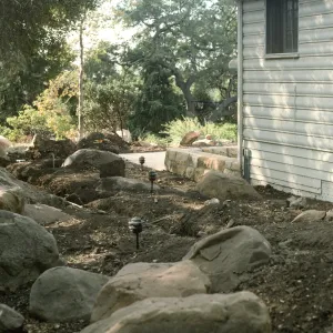 SBBG Home Demonstration Garden construction