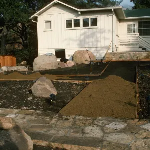SBBG Home Demonstration Garden construction