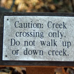 Creek Crossing signage