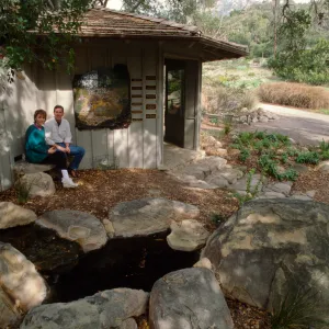 Information Kiosk dedication wall and water feature