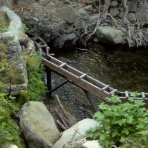 Wooden aqueduct below Mission Dam