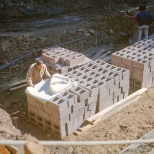 North Wing Construction, cinder blocks