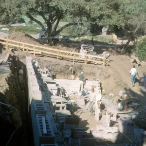North Wing Construction, cinder blocks