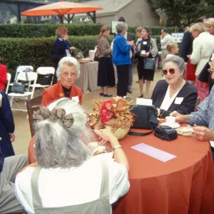 guests at Tea House Event in the Courtyard