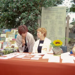 reception table, Tea House event in the Courtyard, 2000
