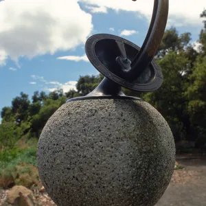 Sundial with clouds