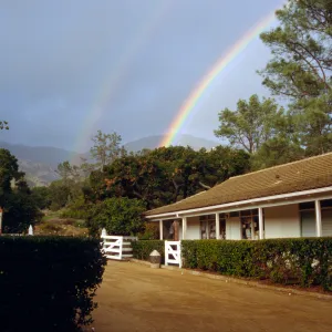 double rainbow, SBBG Courtyard