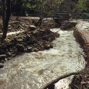 Mission Creek flood stage, January 1995 storm