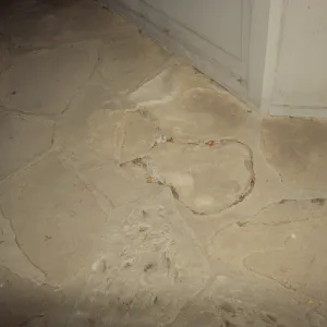 Stone floor in the Information Kiosk