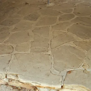 Stone floor in the Information Kiosk
