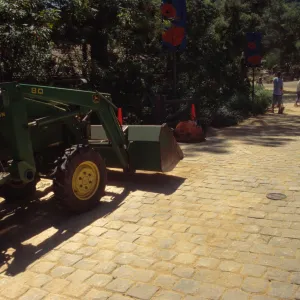 installation of new pavered path at Garden Entrance