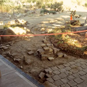 New pavered courtyard