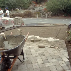 New pavered path at Garden Entrance