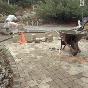 New pavered path at Garden Entrance
