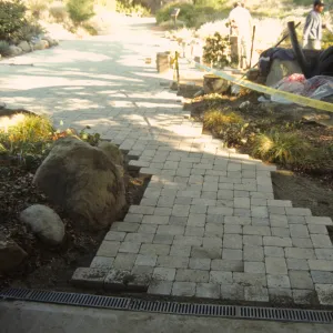 New pavered path at Garden Entrance