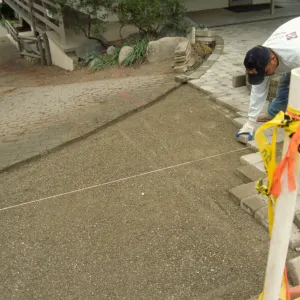 New pavered path at Garden Entrance