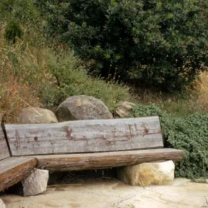 double wood bench on Porter loop Trail, Porter Bench