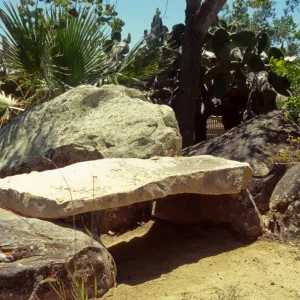 new stone bench in Desert Section, Pritzlaff Bench, 2000