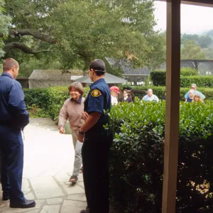 Fire Drill, SBBG staff emergency preparation exercise, Courtyard