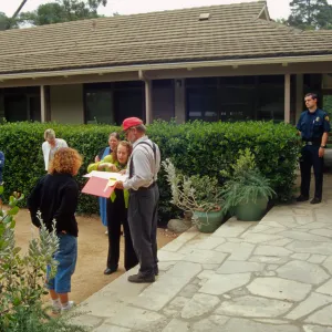 Fire Drill, SBBG staff emergency preparation exercise, Courtyard