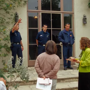 Fire Drill, SBBG staff emergency preparation exercise, Courtyard