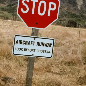 Stop Sign, Christy Airfield, Santa Cruz Island