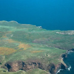 San Pedro Point, Santa Cruz Island, from the air