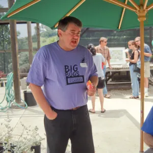 Big Bugs, Ed Schneider wearing Big Bugs t-shirt