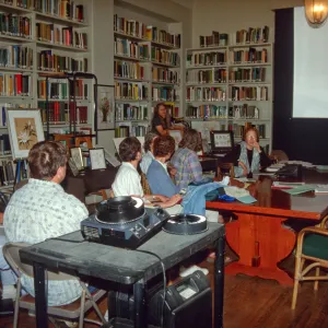 Art Exhibit, Docent Meeting, Lecture, Library