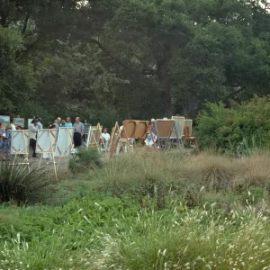 'Art Inspired in the Garden' fundraiser event, under the Meadow Oaks